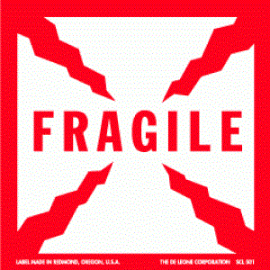 4" x 4" Fragile