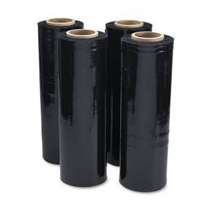 20" x 5000' 63 Gauge Black Opaque Stretch Film 50rl/sk