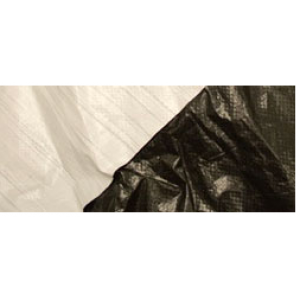 84" x 1000' Woven Black/White Polyethylene Lumber Wrap 